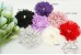 Chiffon flower with three rhinestones, 8cm Pack of 2